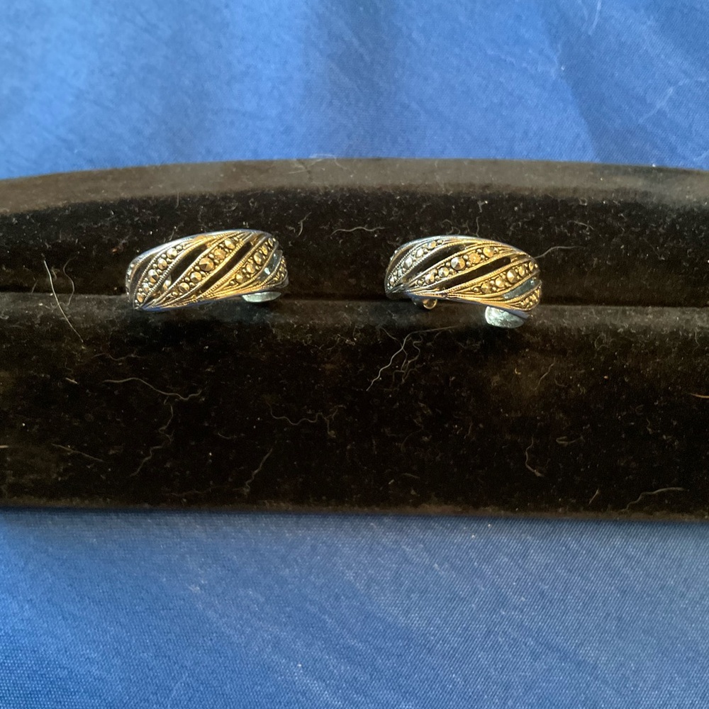 Vintage Silver marcasite earrings